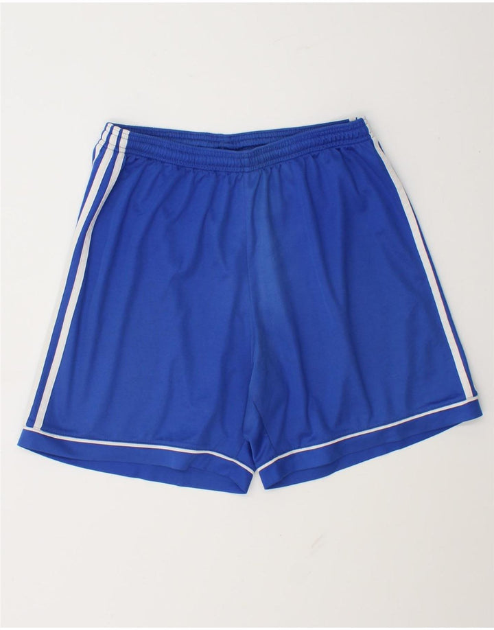 Męskie spodenki sportowe Adidas Climalite, duże, niebieskie, poliestrowe