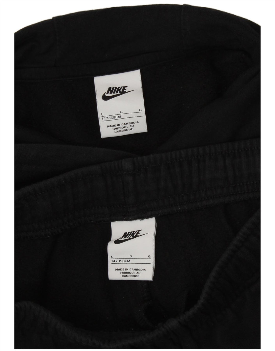 Dres dziewczęcy Nike o luźnym kroju z grafiką, duży, 12-13 lat, czarny, bawełniany