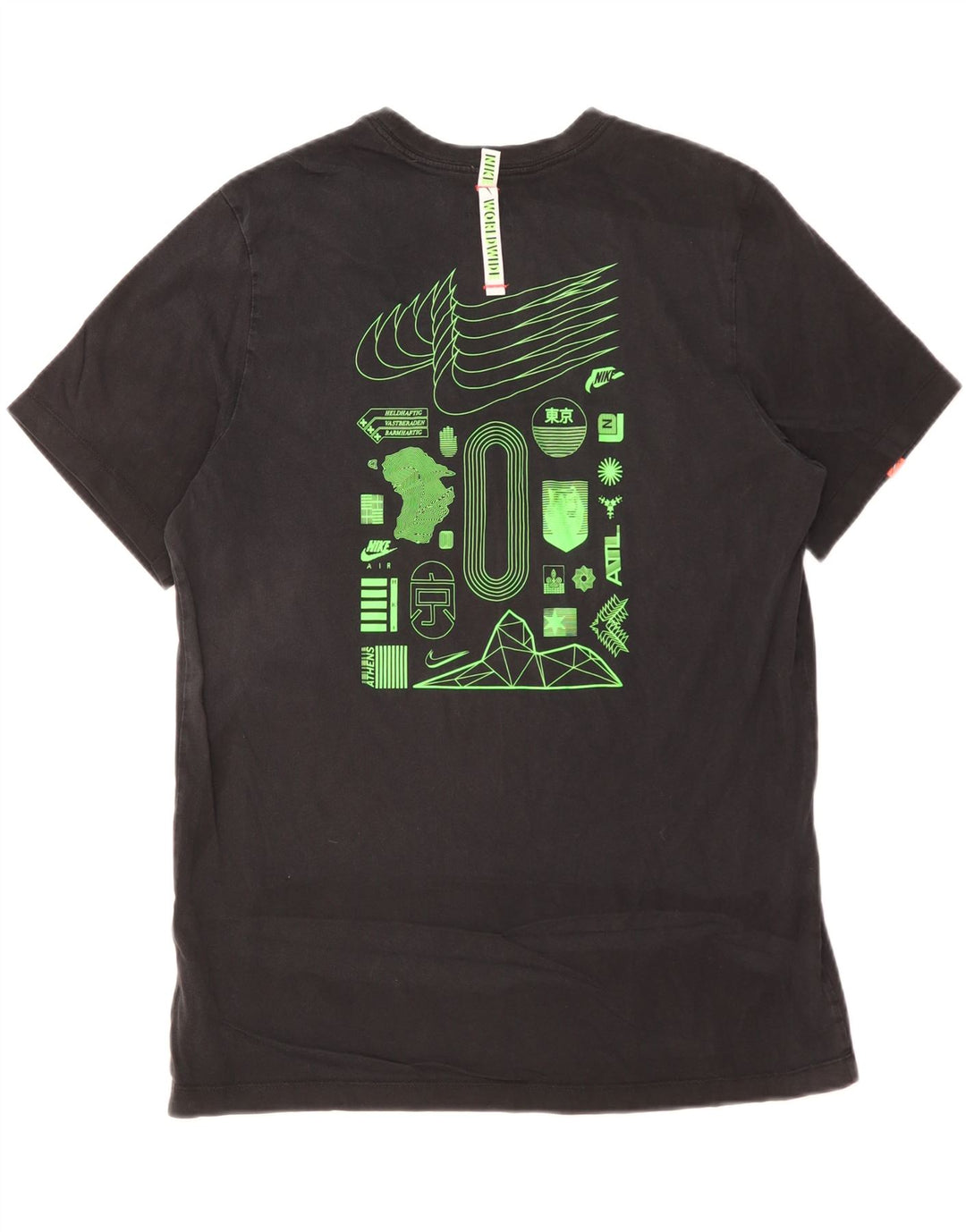 Męski T-shirt z grafiką Nike, duży, czarny, bawełniany