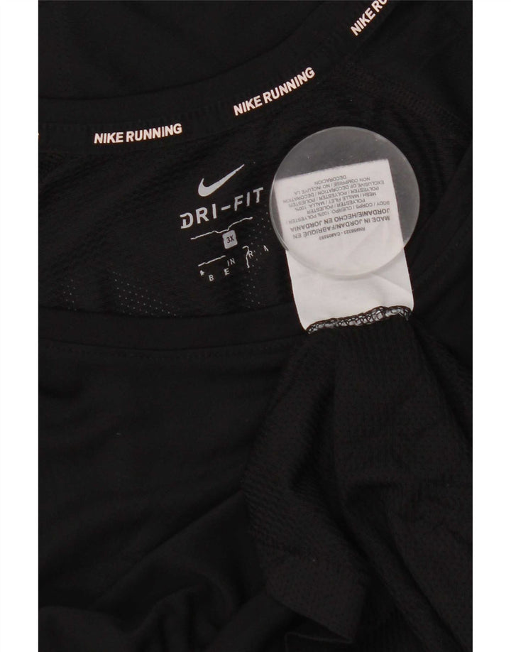 Damska koszulka Nike Dri Fit z długim rękawem, UK 22 3XL, czarna, poliester