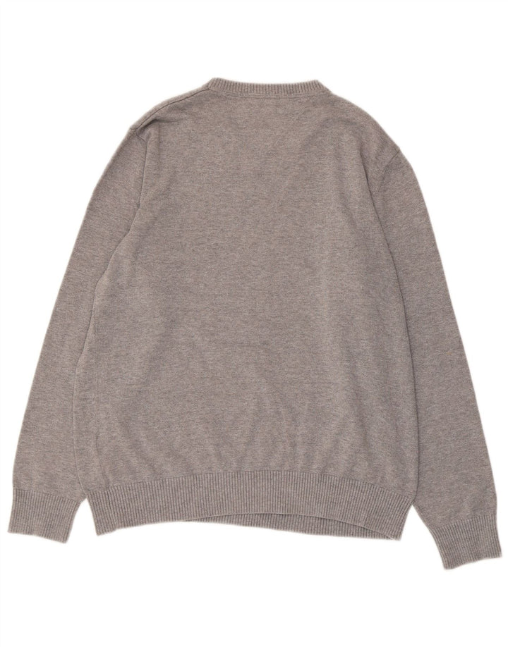 Damski sweter Tommy Hilfiger z dekoltem w kształcie litery V, UK 14, średni szary