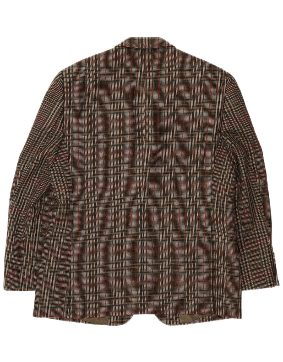 Męska marynarka zapinana na 2 guziki MAGEE UK 38, średnia khaki w pepitkę