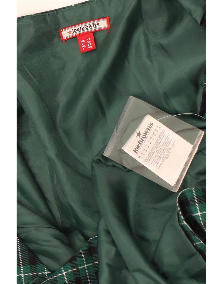 Damska sukienka bez rękawów Joe Browns UK 12 w średnią zieloną kratkę