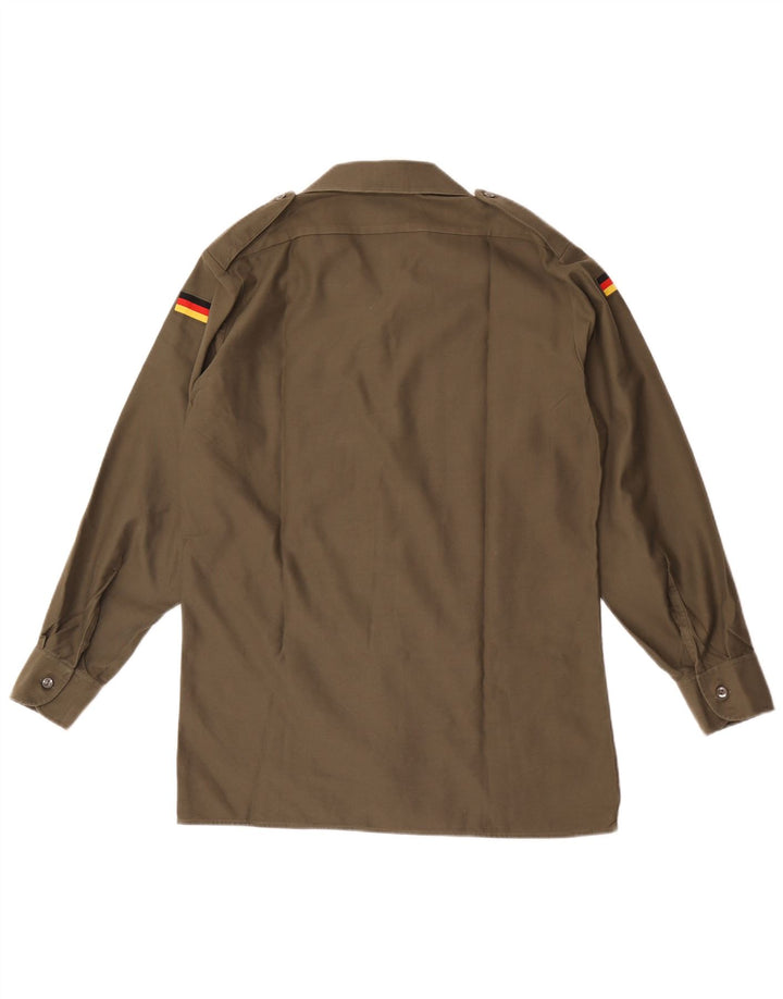 Męska koszula wojskowa w stylu vintage, rozmiar 39/40, średni khaki, poliester