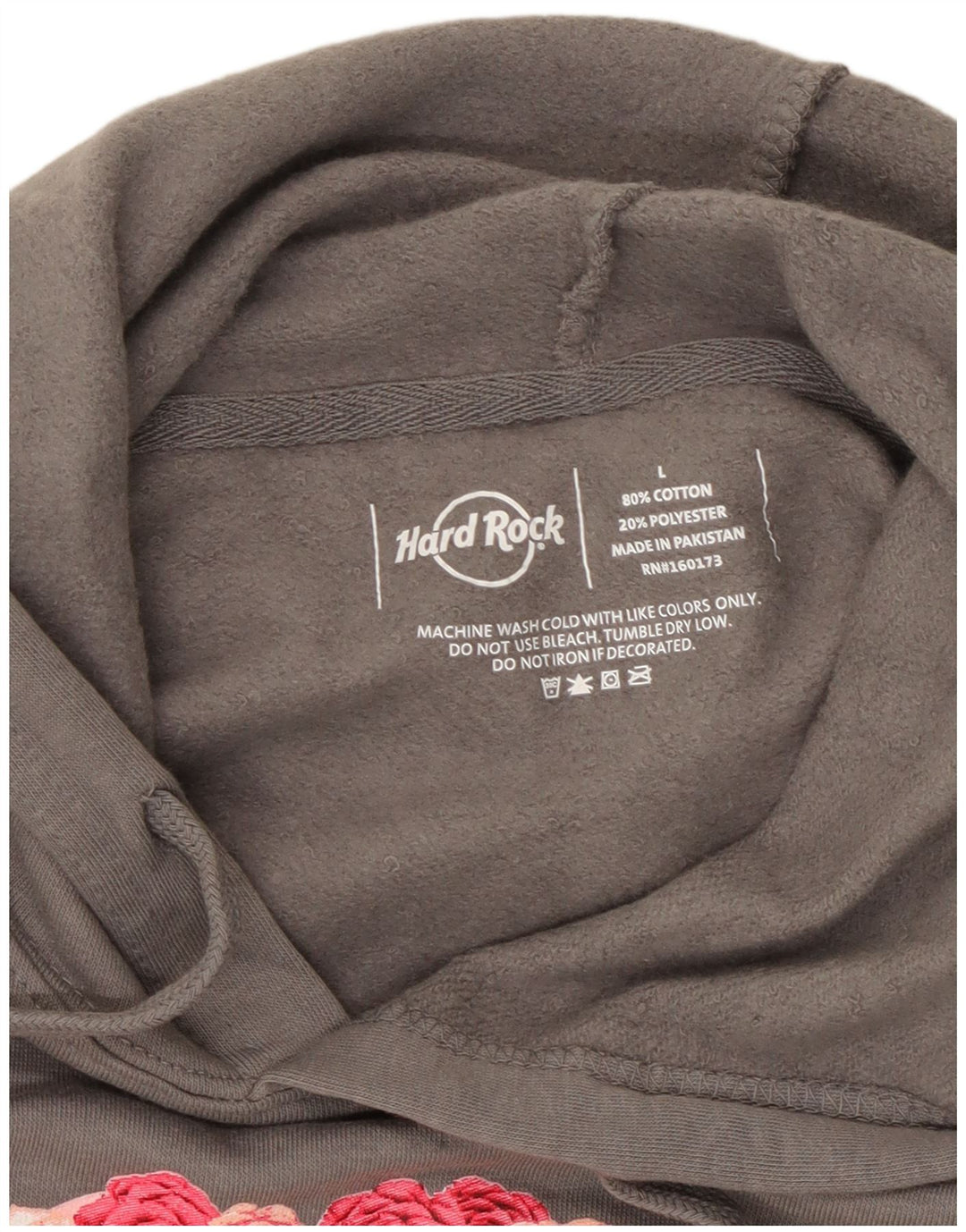 HARD ROCK CAFE Damski sweter oversize z kapturem Milan UK 16, duży, szary