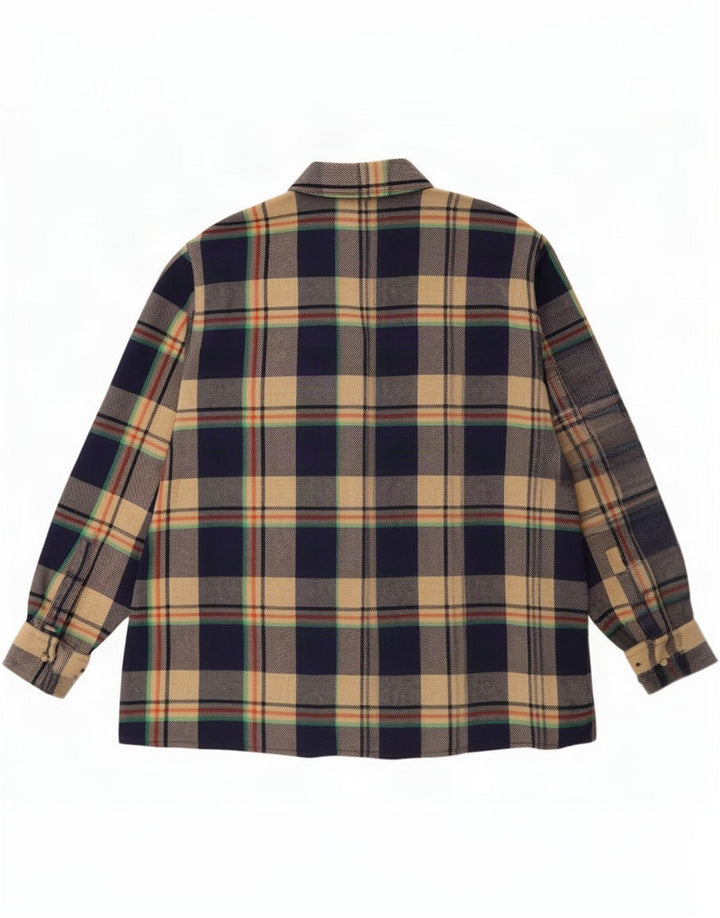 Vintage męska koszula flanelowa rozmiar 47 2XL wielobarwna kratka