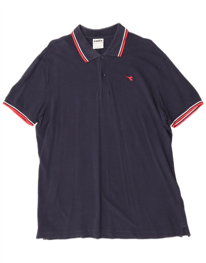 Męska koszulka polo Diadora 2XL, granatowa, bawełniana