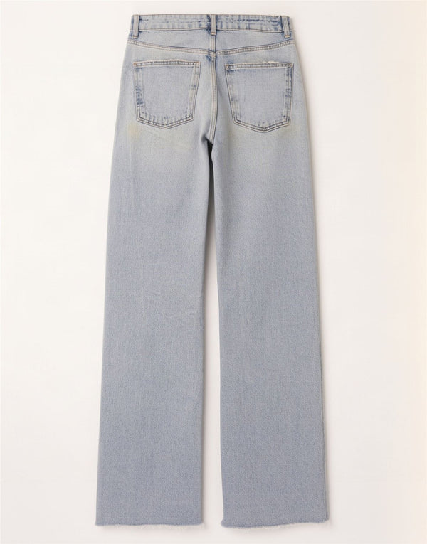 Damskie jeansy Zara w trudnej sytuacji, EU 40 Medium W30 L34, niebieska bawełna