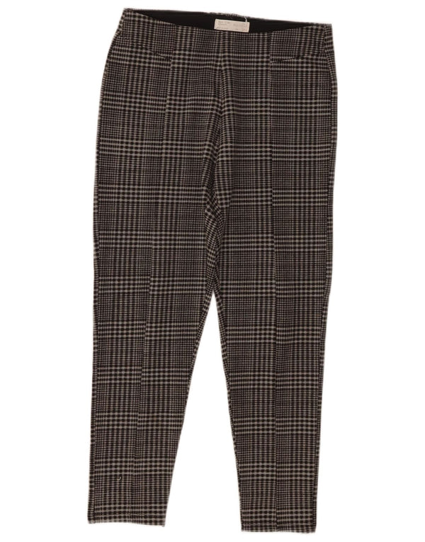 Spodnie dziewczęce Zara Slim Casual 13-14 lat W26 L23 Szara kratka poliester