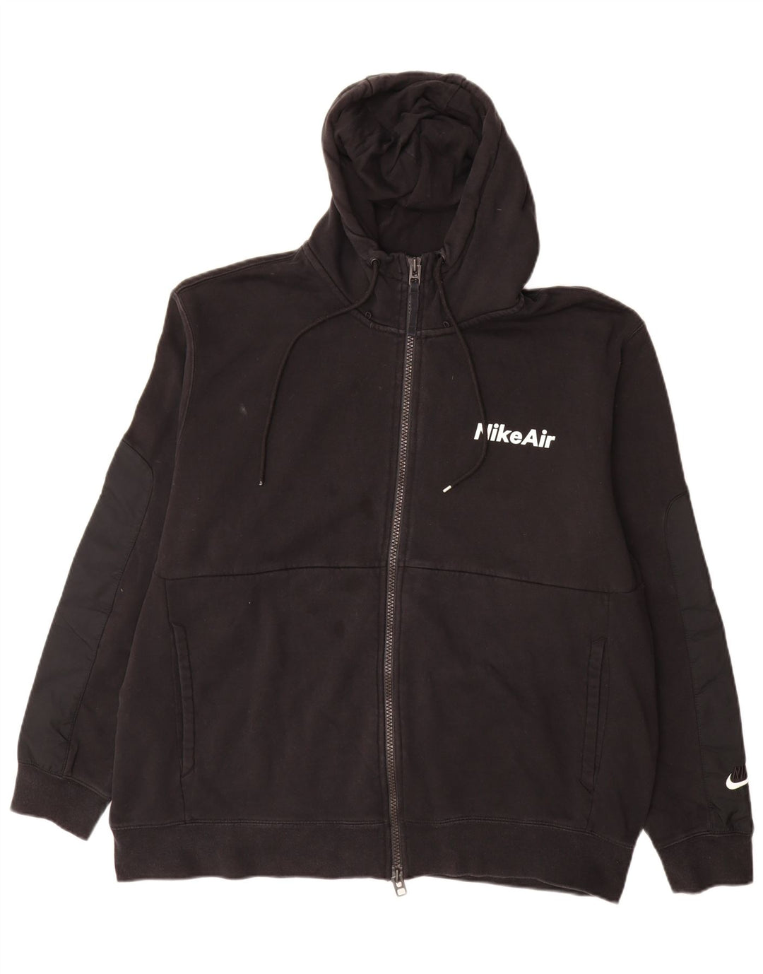 Męski sweter z kapturem i zamkiem Nike, 2XL, czarna bawełna