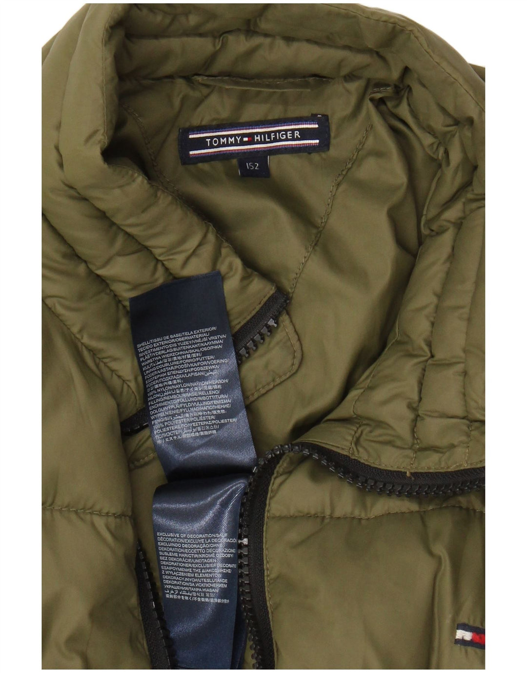 TOMMY HILFIGER Chłopięca ocieplana kurtka 12-13 lat Khaki Nylon