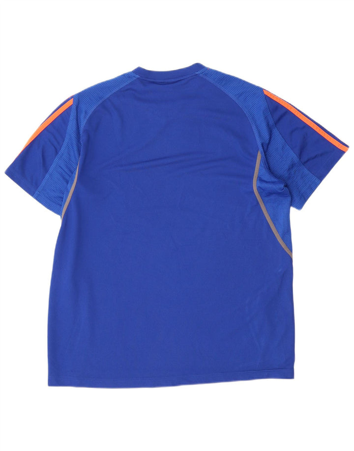 Adidas Męski T-shirt Top Średni Niebieski Poliester
