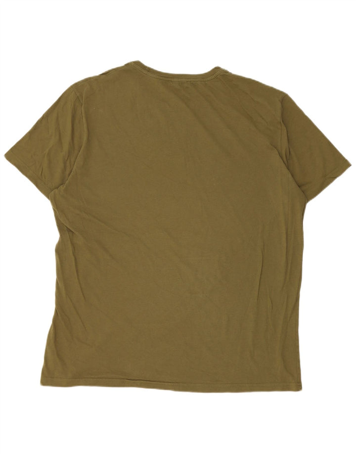 T-shirt męski Benetton, bawełniany, XL, khaki