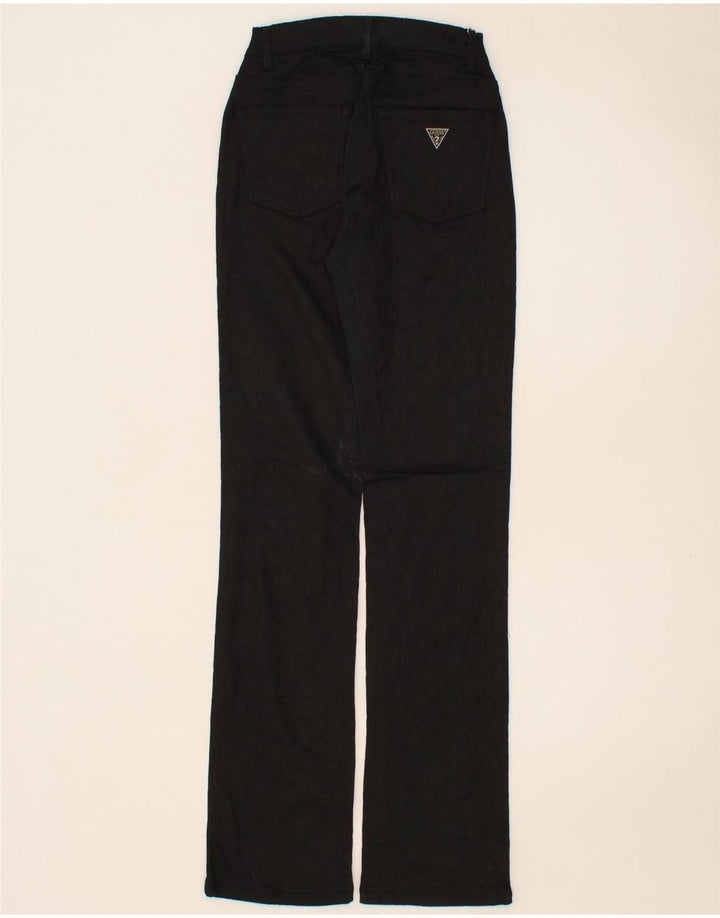 GUESS Womens Bootcut Casual Trousers W26 L31  Black Viscose Vintage Guess and Second-Hand Guess from Messina Hembry 