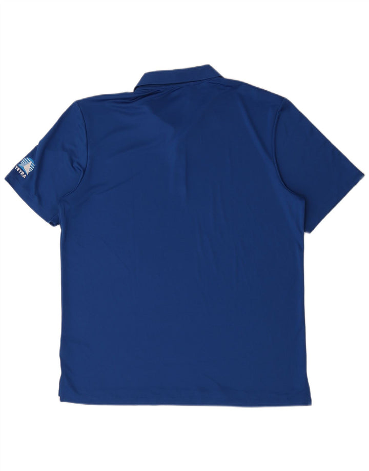 Męska koszulka polo Adidas, duża, niebieska, z poliestru