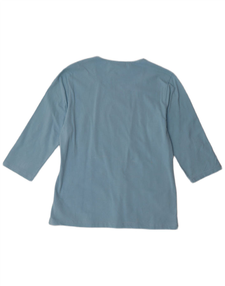 Damski top Asics z rękawem 3/4, UK 18 XL, niebieska bawełna