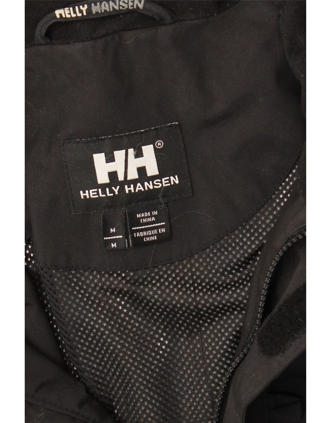 HELLY HANSEN Męska kurtka przeciwdeszczowa z kapturem UK 38 Średni czarny nylon