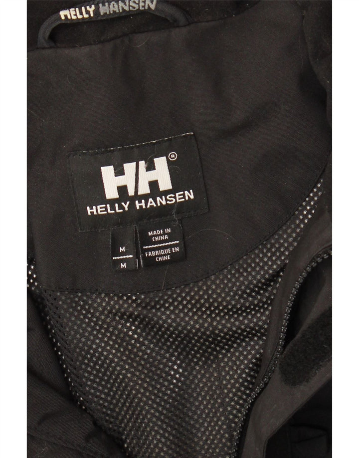 HELLY HANSEN Męska kurtka przeciwdeszczowa z kapturem UK 38 Średni czarny nylon