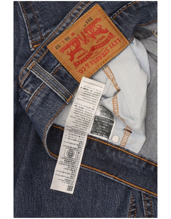 Męskie jeansy Levi's 511 Slim W36 L32 Niebieska bawełna