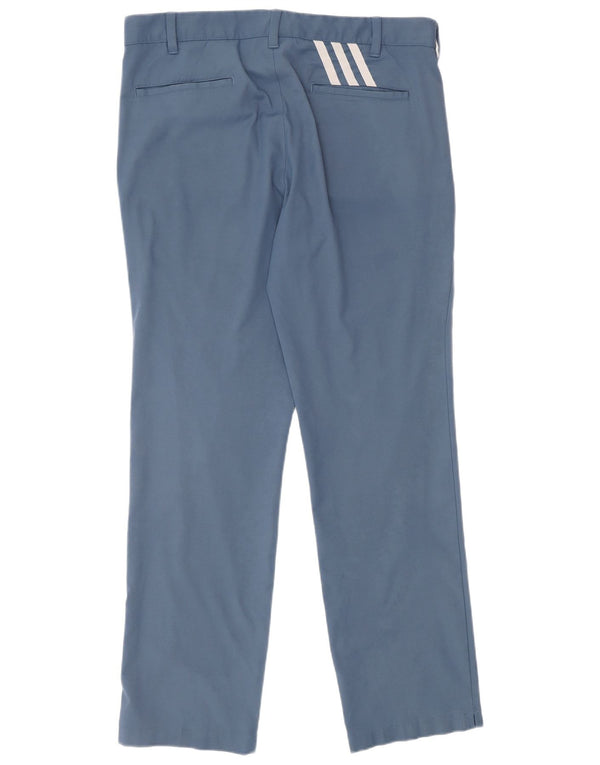 Męskie spodnie chino Adidas o regularnym kroju W34 L32 granatowe, poliestrowe sportowe