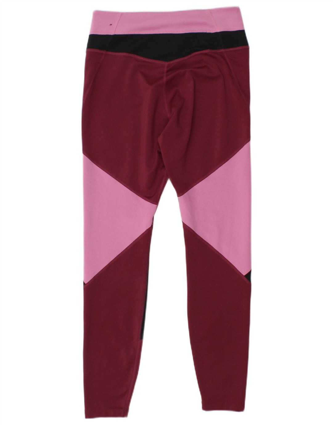 Damskie legginsy NIKE Dri Fit UK 14, poliester w kolorze średniego burgunda