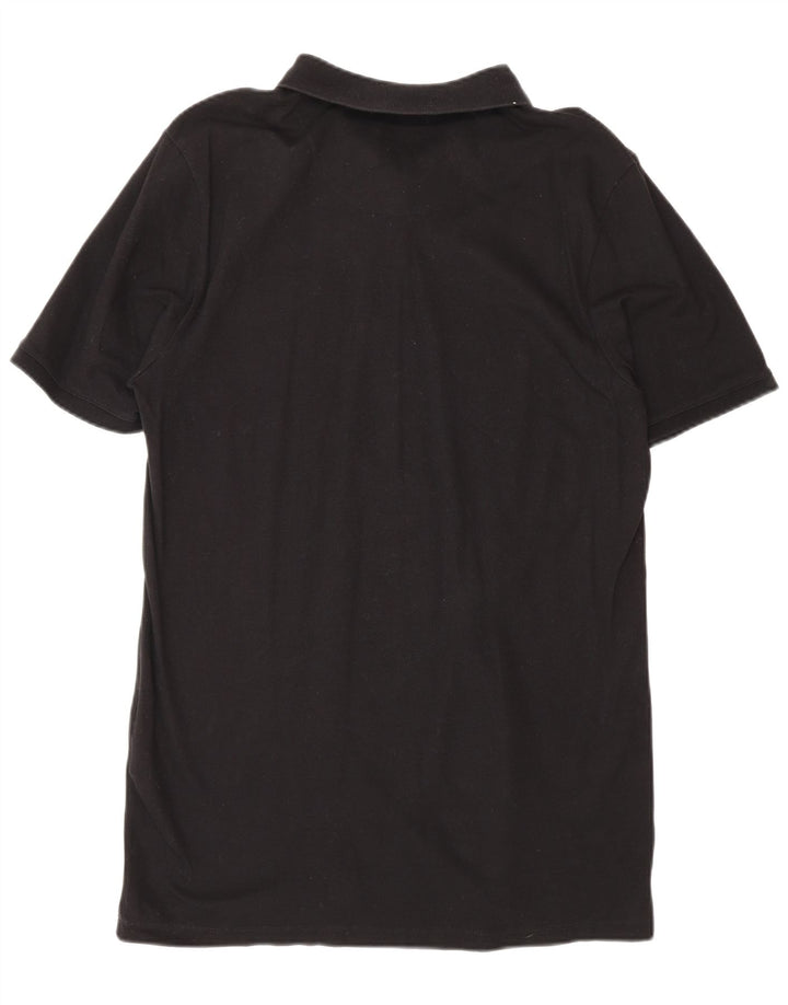 JACK & JONES Mens Polo Shirt Large Black Cotton
