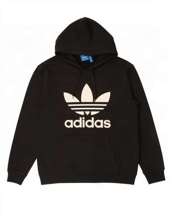Męska bluza z kapturem Adidas Graphic, średnia czarna, bawełniana