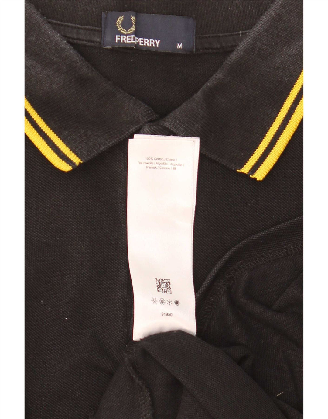 Męska koszulka polo Fred Perry, bawełniana w średnie czarne paski