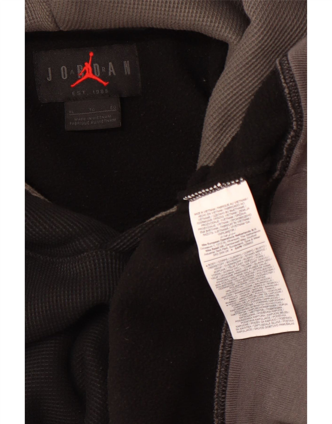 Męski sweter z kapturem i grafiką Jordan XL, czarny, poliestrowy