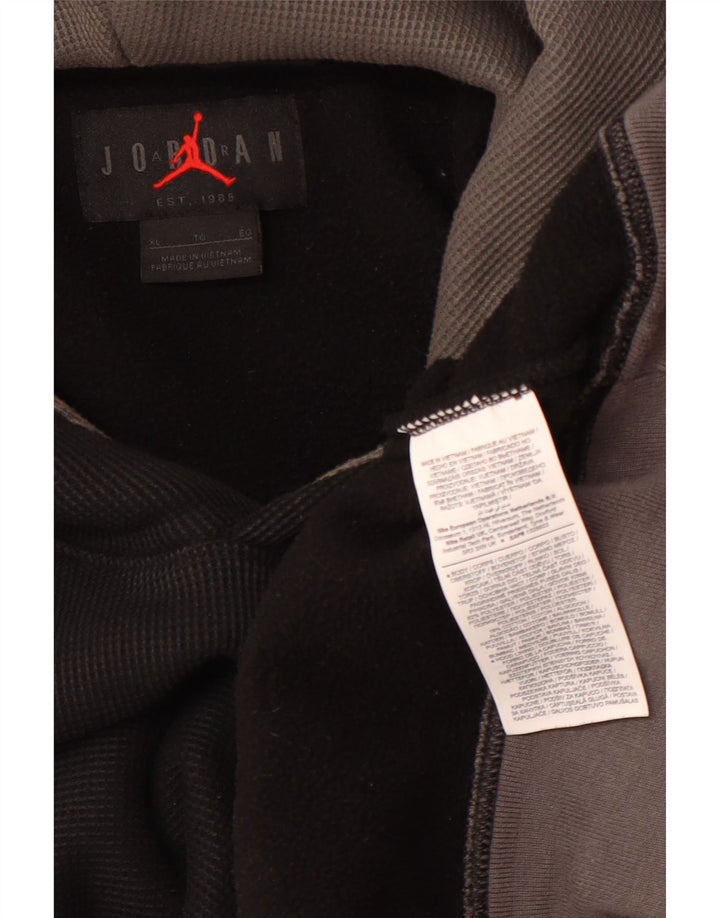 Męski sweter z kapturem i grafiką Jordan XL, czarny, poliestrowy