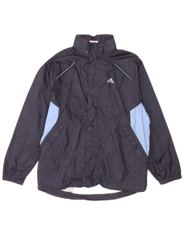 Adidas Chłopięca bluza dresowa z grafiką, 13-14 lat, granatowa, z blokami kolorów