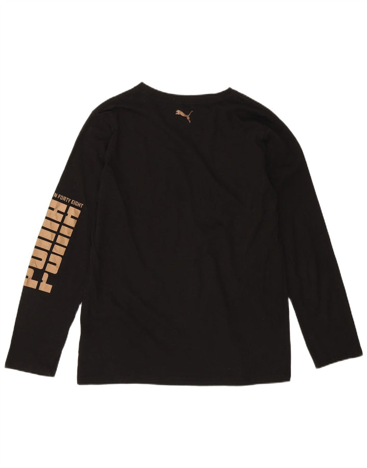Dziewczęca koszulka z grafiką PUMA z długim rękawem 15-16 lat XL, czarna bawełna