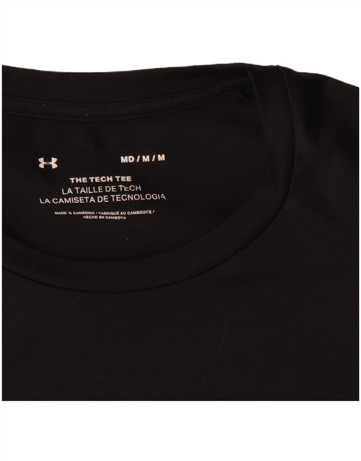 Under Armour Męski T-shirt Top, średni czarny poliester