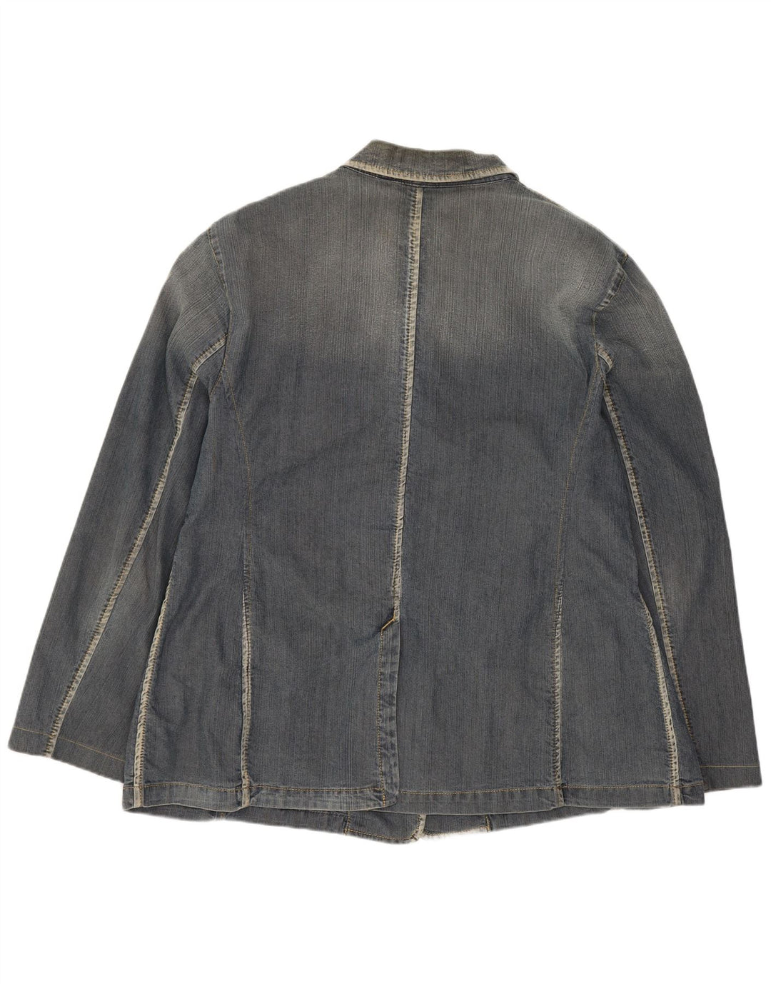 PERTE BY KRIZIA Damska marynarka dżinsowa zapinana na 3 guziki UK 14, duża niebieska