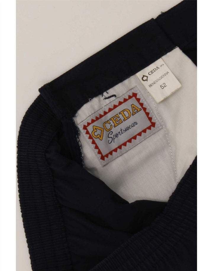Męskie spodenki chino w stylu vintage W30 Średni granatowy poliester