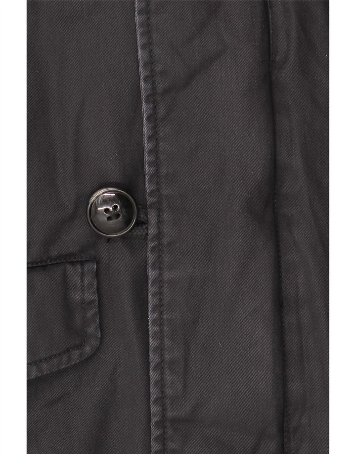 Męska kurtka parka z kapturem Woolrich UK 40, duża, granatowa, bawełniana