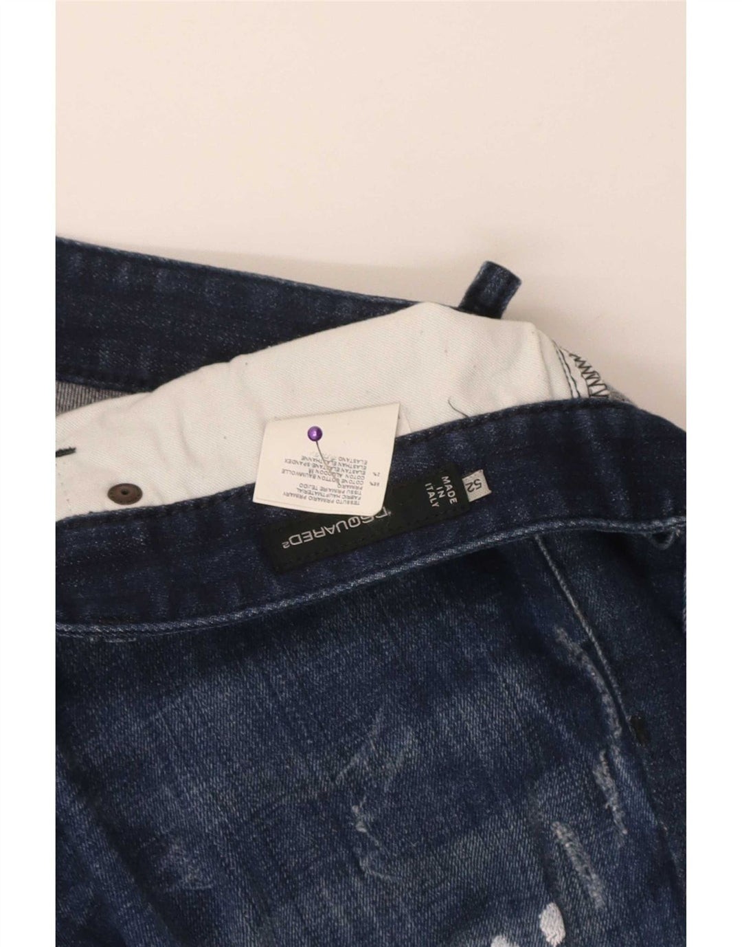 Dsquared2 Damskie jeansy slim w trudnej sytuacji IT 52 2XL W36 L29 Niebieskie bawełniane