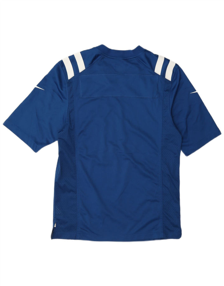 Męski T-shirt z grafiką Nike, mały, niebieski, poliestrowy