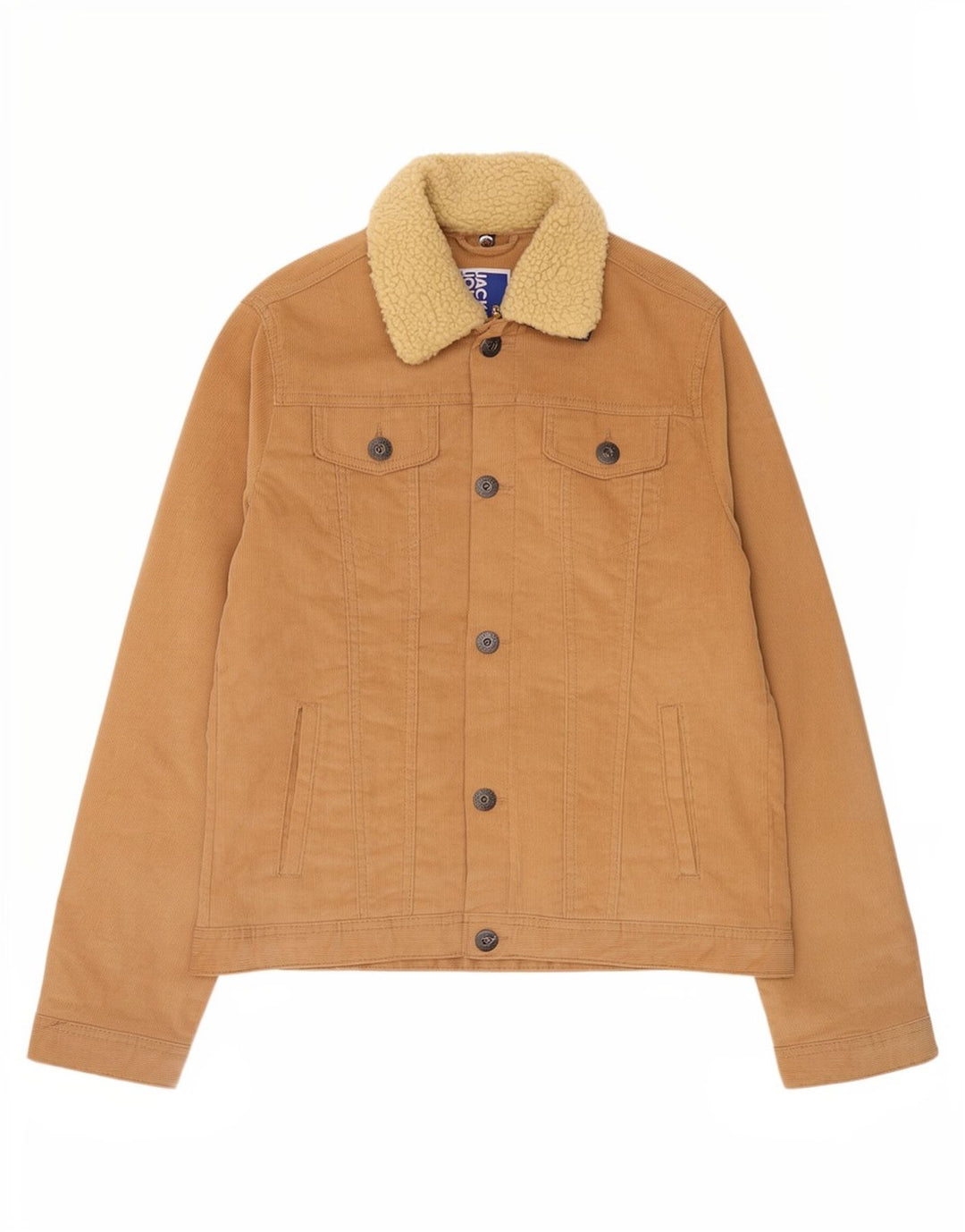 Kurtka sztruksowa Jack & Jones dla chłopców 13-14 lat, beżowa, bawełniana