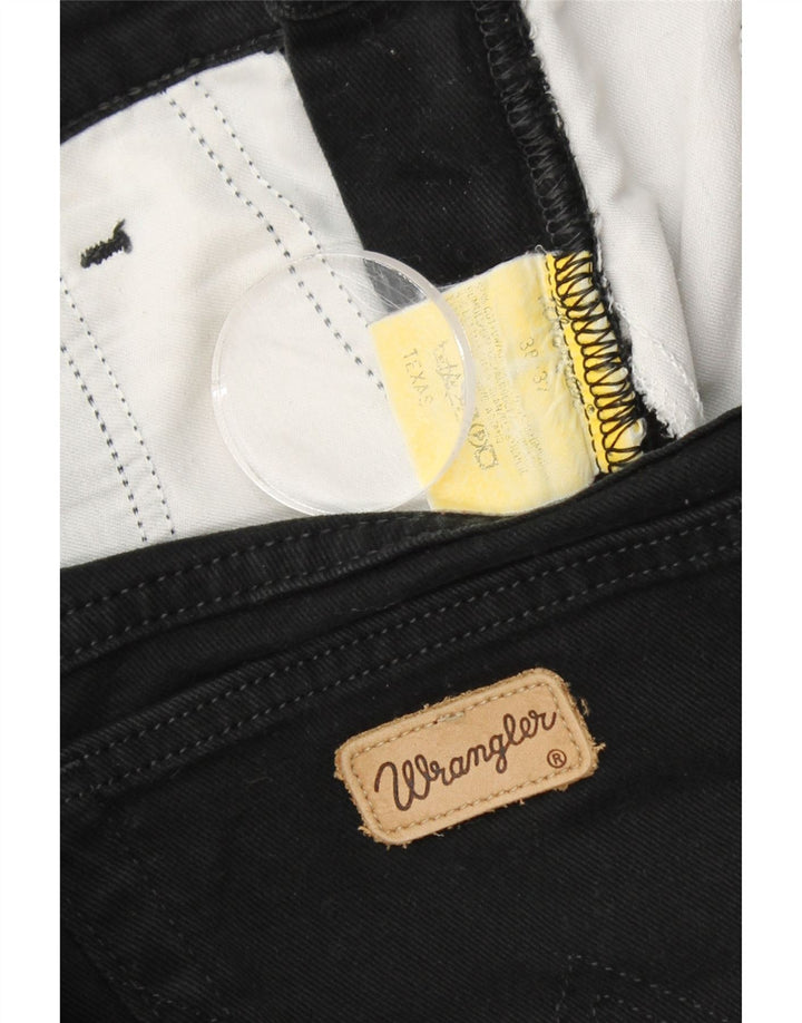 Męskie jeansy WRANGLER Texas Straight W38 L32, czarne, bawełniane