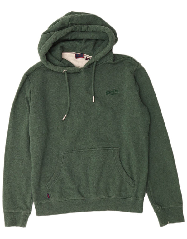 Męski sweter z kapturem Superdry, duży, zielony, bawełniany