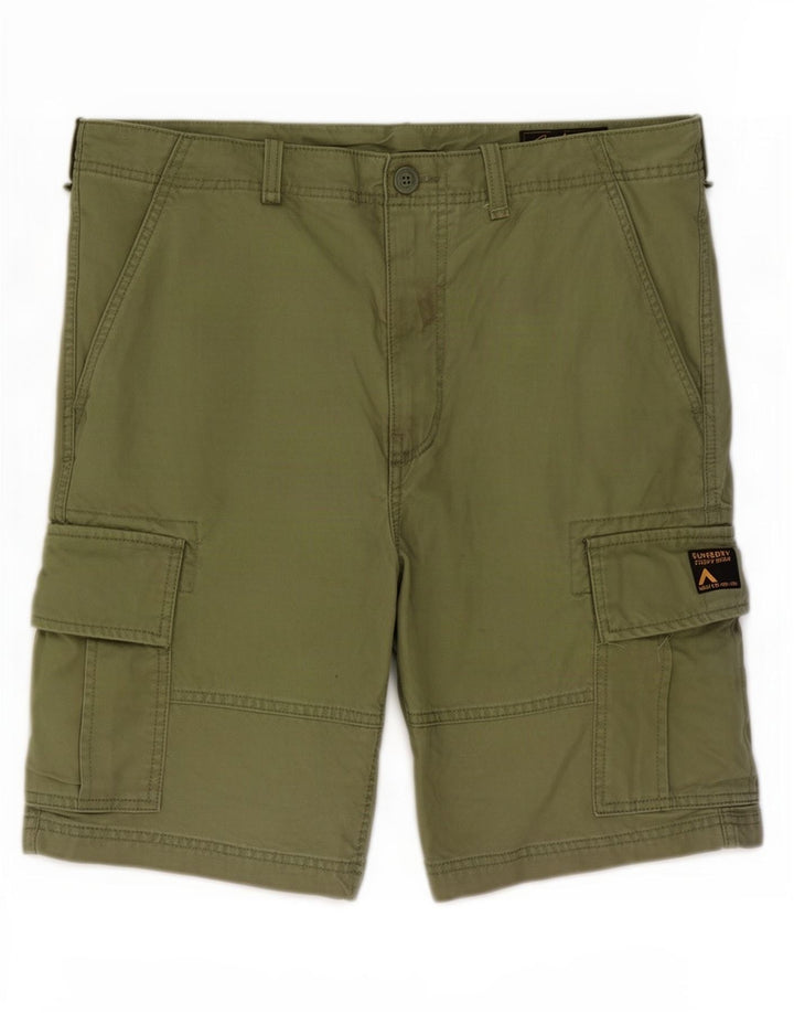 Męskie spodenki cargo Superdry W32 Średniozielona bawełna