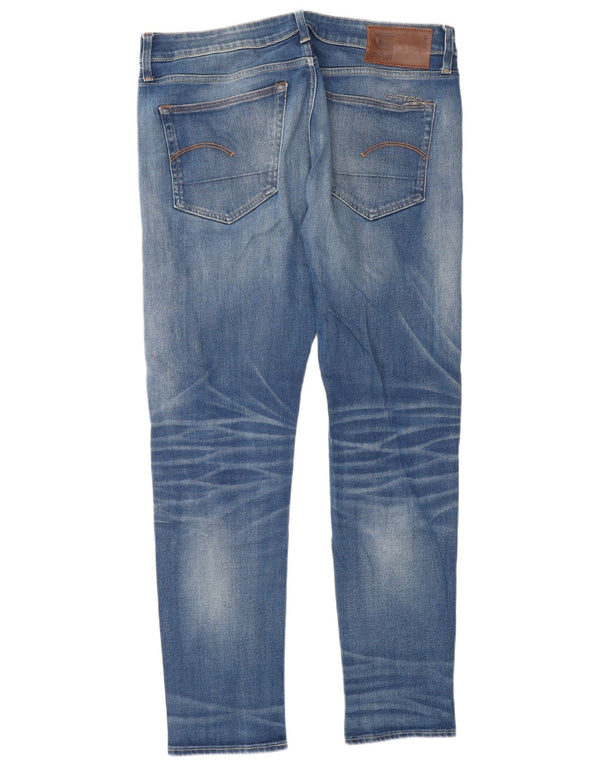 Męskie jeansy slim G-Star W34 L32 Niebieskie bawełniane