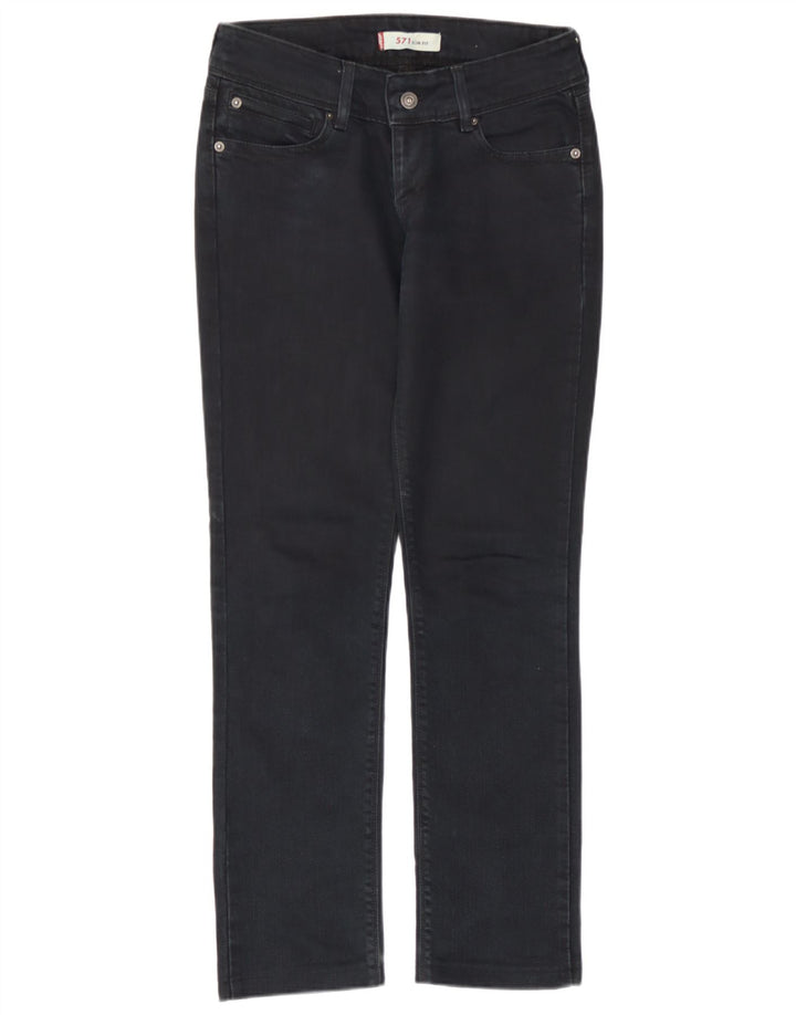 Damskie jeansy Levi's 571 Slim W26 L28 Granatowe
