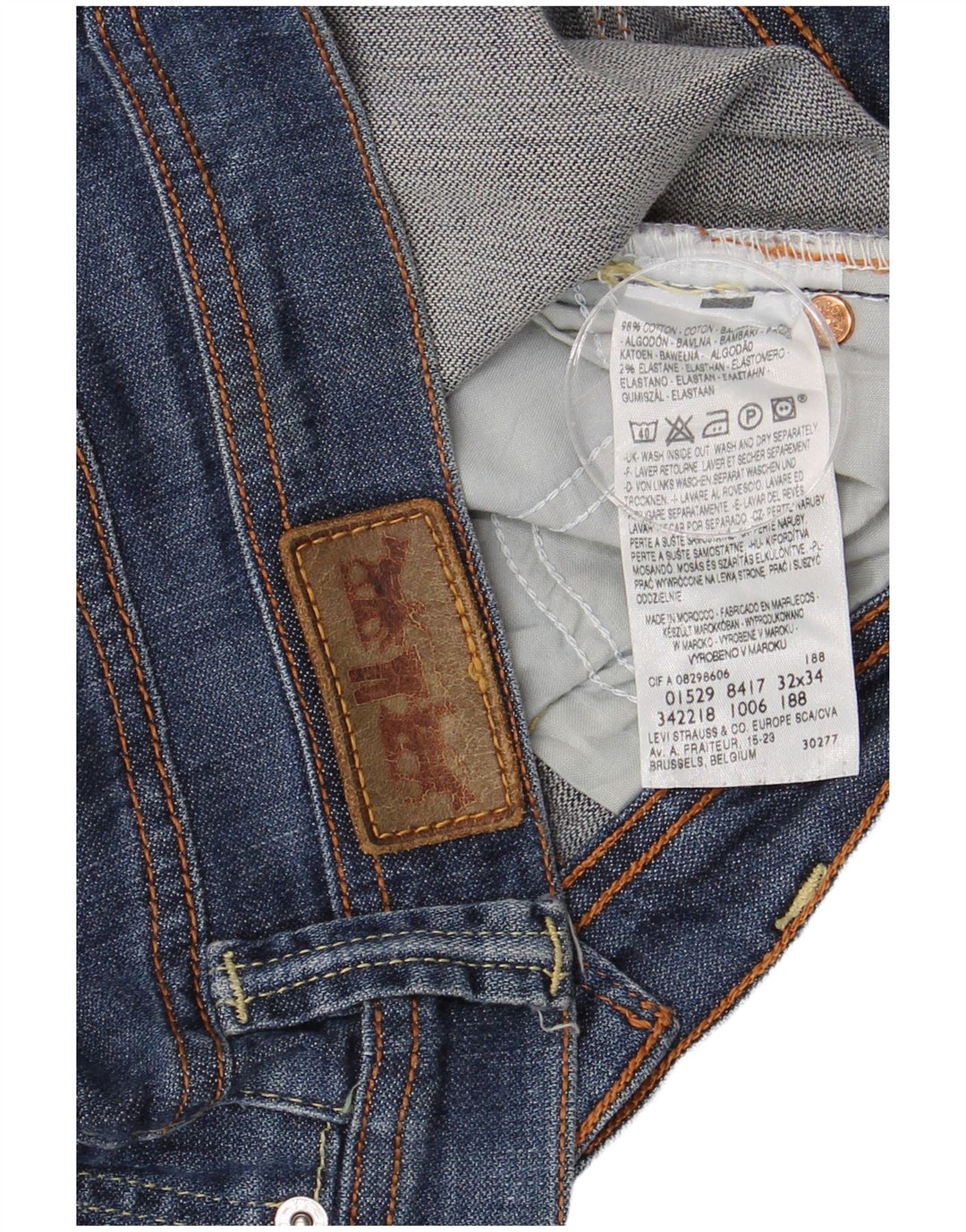 Męskie jeansy Bootcut LEVI'S W32 L31 Niebieska bawełna