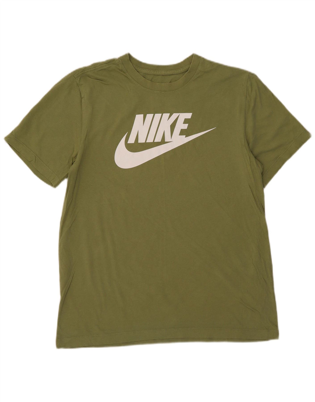 Męski T-shirt z grafiką Nike, bawełniany, średni zielony