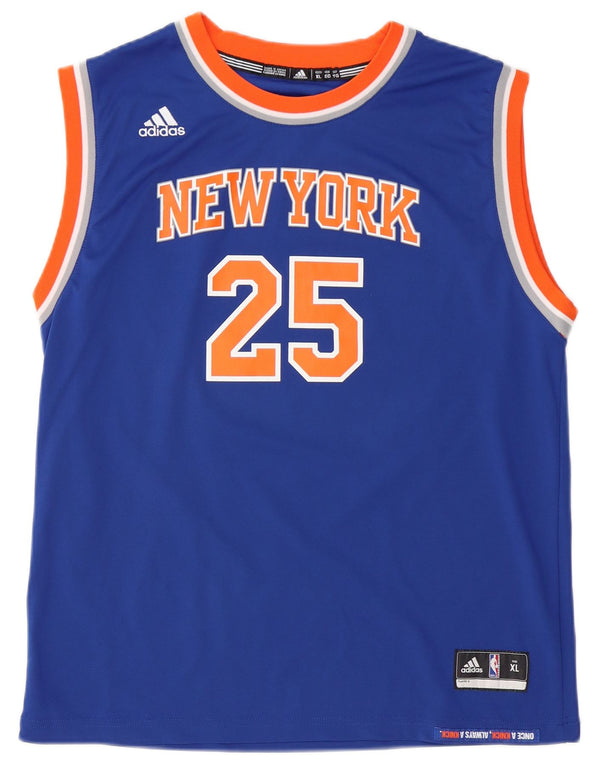 Męska kamizelka z grafiką ADIDAS New York Knicks XL, niebieski poliester