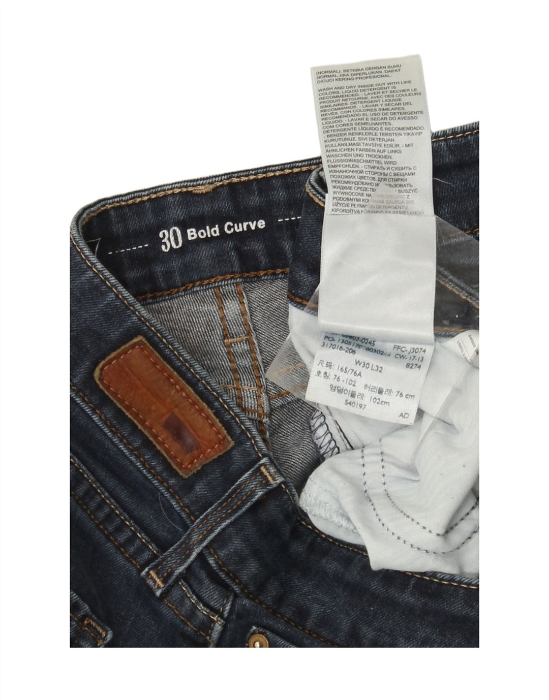 Damskie jeansy LEVI'S Bold Curve z nowoczesnym wzrostem, W30 L32, niebieska bawełna