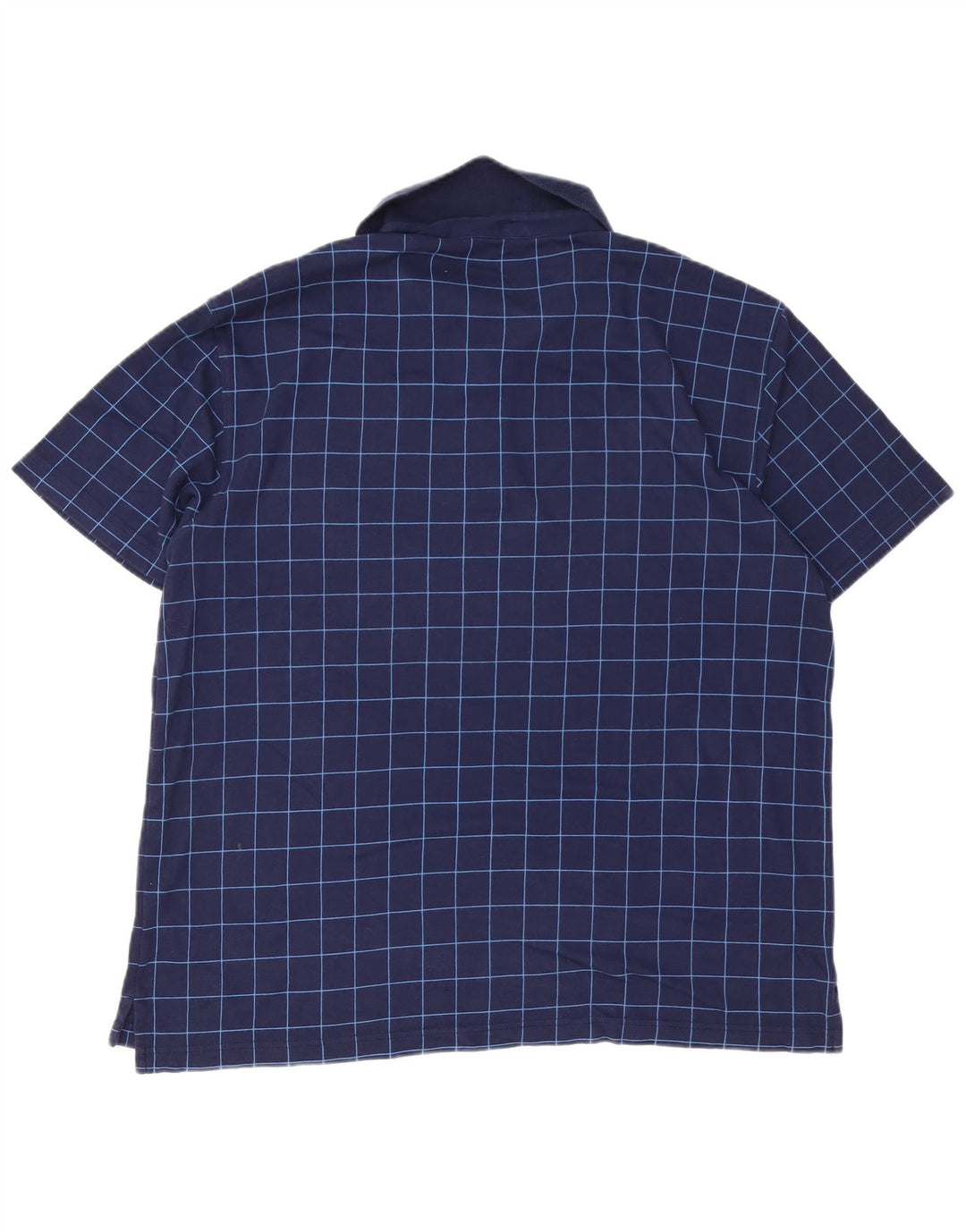 Męska koszulka polo IZOD XL, bawełniana, granatowa w kratkę