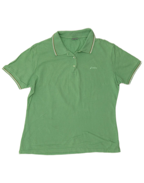 Damska koszulka polo Asics UK 20 2XL Zielona bawełna